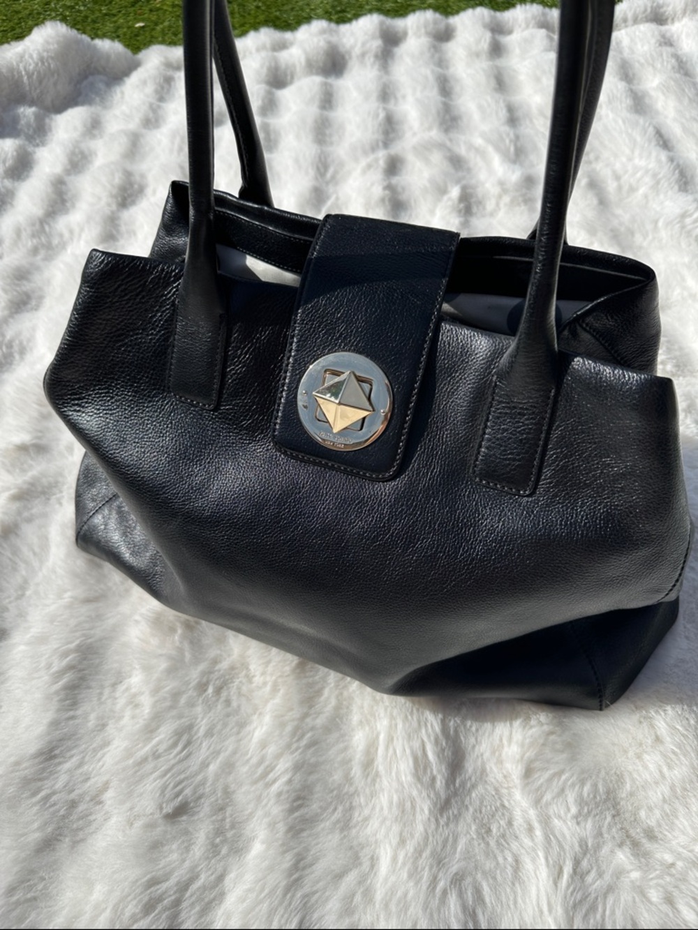 Kate spade black leather tote - Picture 2 of 15